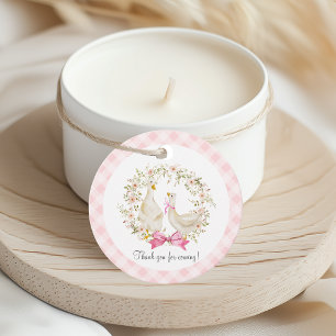 Etiquetas Para Recuerdos Mamá y flores de oca pequeñas Baby Shower Gracias