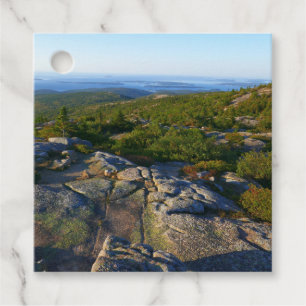 Etiquetas Para Recuerdos Mañana en la cima de Cadillac Mountain en Acadia