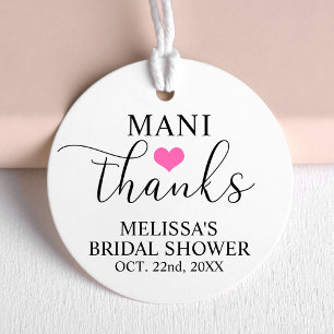 Etiquetas Para Recuerdos MANI Gracias a la novia Baby Shower Nail Poland