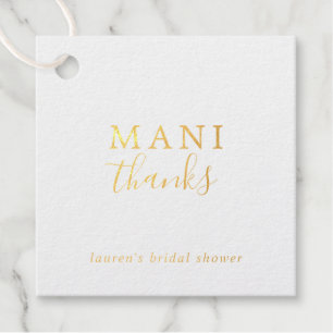 Etiquetas Para Recuerdos Mani Gracias Simple Elegante Despedida de Soltera 