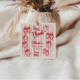 Etiquetas Para Recuerdos Mano Dibujó Un Baby Shower De Fresas Dulces De Ber