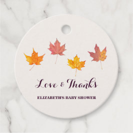 Etiquetas Para Recuerdos Maple Leaves Cae Baby Shower