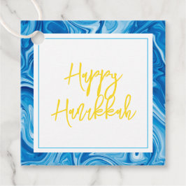 Etiquetas Para Recuerdos Marbelix Paint Swirl Art Holiday Feliz Hanukkah