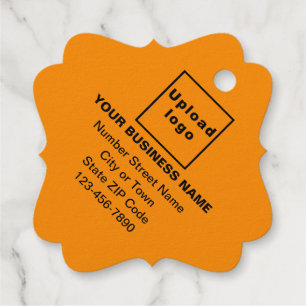 Etiquetas Para Recuerdos Marca comercial de color naranja en Fancy Square