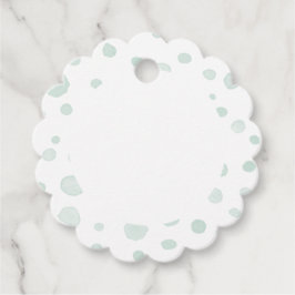 Etiquetas Para Recuerdos Marcas de color de agua de Confetti de menta favor