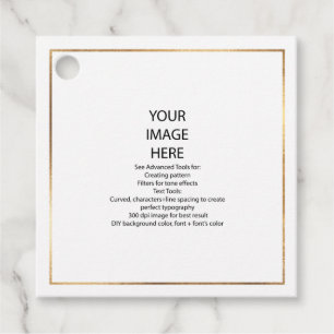 Etiquetas Para Recuerdos Marco cuadrado pequeño de oro falso personalizado 