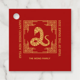 Etiquetas Para Recuerdos Marco de ornamento griego serpiente dorada rojo