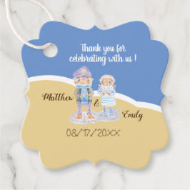 Etiquetas Para Recuerdos Marea Otters Personalizado Beach Tags Favor de Bod