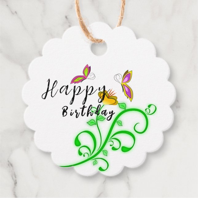 Etiquetas Para Recuerdos Mariposa (Anverso)