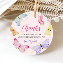 Mariposa acuarela Primer cumpleaños