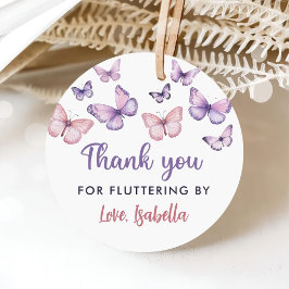 Etiquetas Para Recuerdos Mariposa Gracias Por Haber Fluido El Cumpleaños De