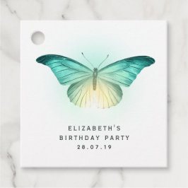 Etiquetas Para Recuerdos Mariposa irlandesa y Damasco vintage