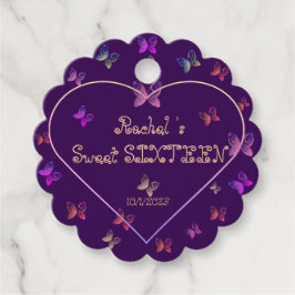 Etiquetas Para Recuerdos mariposas dulces de corazón rosado dulce dulce 16