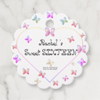 Etiquetas Para Recuerdos mariposas dulces de corazón rosado dulce dulce 16 