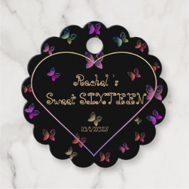 Etiquetas Para Recuerdos mariposas dulces de corazón rosado dulce dulce 16