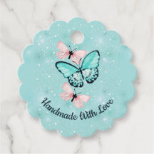 Mariposas rosas y azules, hechas a mano con amor