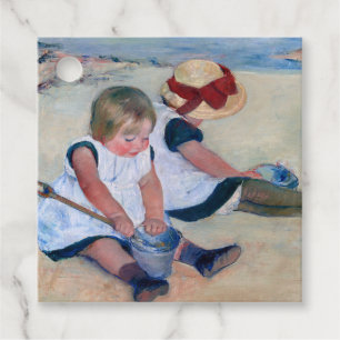 Etiquetas Para Recuerdos Mary Cassatt Niños jugando en la playa 1884