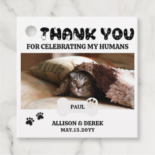 Etiquetas Para Recuerdos Mascota Nombre Perro Personalizado Gato Foto Boda