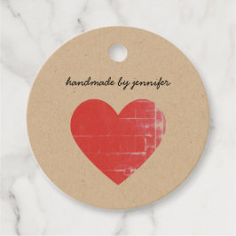 Etiquetas Para Recuerdos Me encanta el corazón hecho a mano por el nombre C