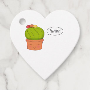 Etiquetas Para Recuerdos Me quedo pegado en ti Feliz Cactus Diseño juguetón