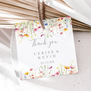 Etiquetas Para Recuerdos Meadow Colorful Wildflower Boda