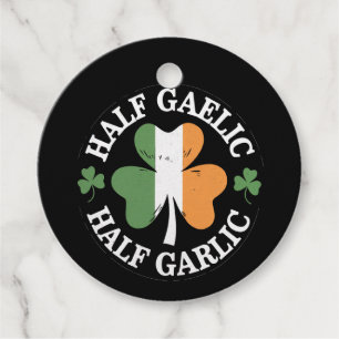 Etiquetas Para Recuerdos Medio gaélico medio ajo irlandés italiano St. Patr