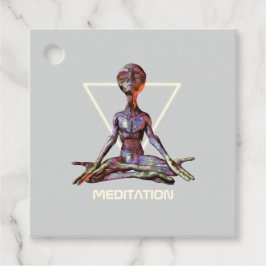 Etiquetas Para Recuerdos Meditación. Extranjero en posición tranquila