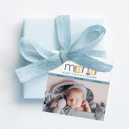 Etiquetas Para Recuerdos Meet The Mini Blue Baby Favour Tags