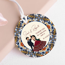 Etiquetas Para Recuerdos Mehndi y sangeet boda indio gracias a favor