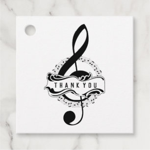 Etiquetas Para Recuerdos Mensaje personalizado Gracias Nota Musical Favor T