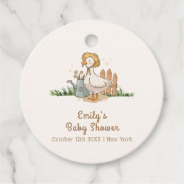 Etiquetas Para Recuerdos Meodow Vintage Little Duckling Garden Baby Shower
