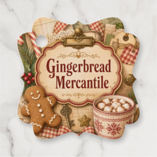 Etiquetas Para Recuerdos Mercadillo de pan de jengibre