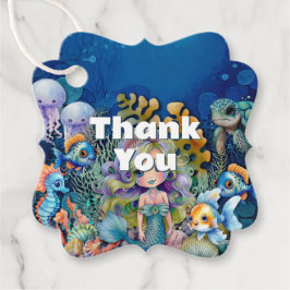 Etiquetas Para Recuerdos Mermaid Baby Shower Gracias Por Favorecer Las Etiq