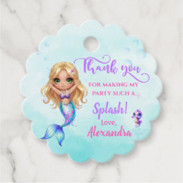 Etiquetas Para Recuerdos Mermaid Birthday Party - Under the Sea Splish Spla