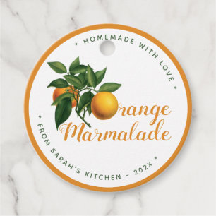 Etiquetas Para Recuerdos Mermelada de Naranja Citricos Casera con Amor Escr