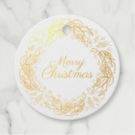 Etiquetas Para Recuerdos Merry Christmas Vintage Botanical.