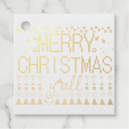 Etiquetas Para Recuerdos Merry Christmas Y'all Ugly Sweater