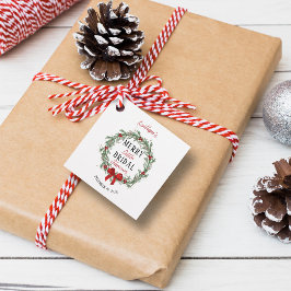 Etiquetas Para Recuerdos Merry Little Christmas Despedida de Soltera