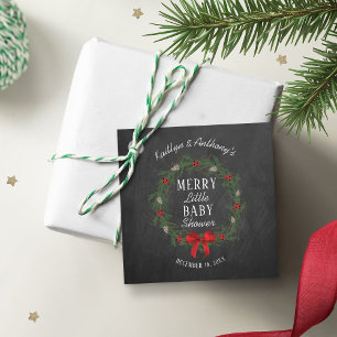 Etiquetas Para Recuerdos Merry Little Navidades Baby Shower