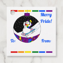 Etiquetas Para Recuerdos Merry Pride Snowman