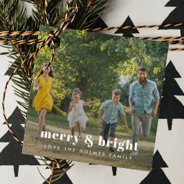 Etiquetas Para Recuerdos Merry y Bright | Elegantes Navidades de fotografía