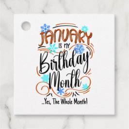 Etiquetas Para Recuerdos Mes de cumpleaños de enero, mes entero, Fiesta de 