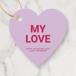 Etiquetas Para Recuerdos Mi amor corazón morado lindo El día de San Valentí