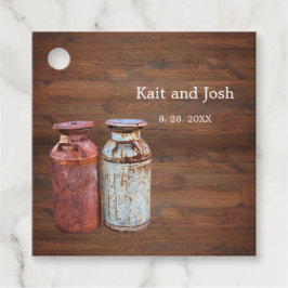 Etiquetas Para Recuerdos Milk Cans Country Wedding Rústico Antiguo Presupue