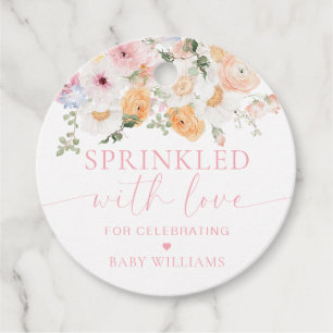 Etiquetas Para Recuerdos Millie Floral Baby Shower salpicado de amor
