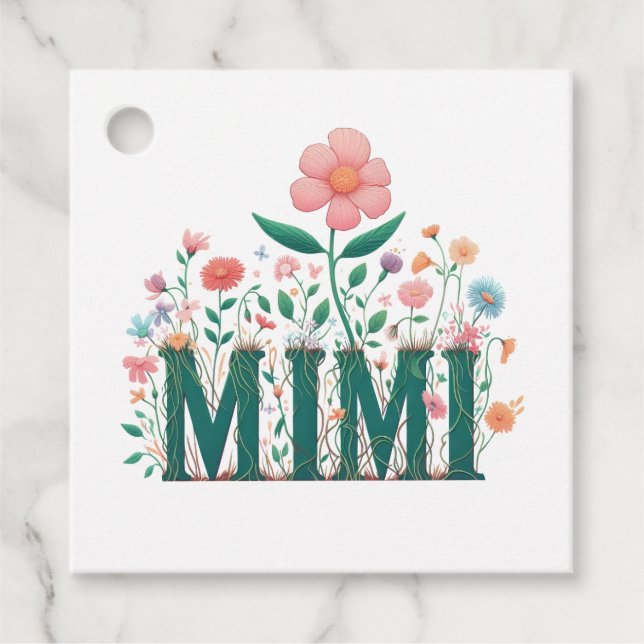Etiquetas Para Recuerdos Mimi Floral (Anverso)