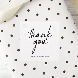 Etiquetas Para Recuerdos Mimimal Elegant Black Font Gracias