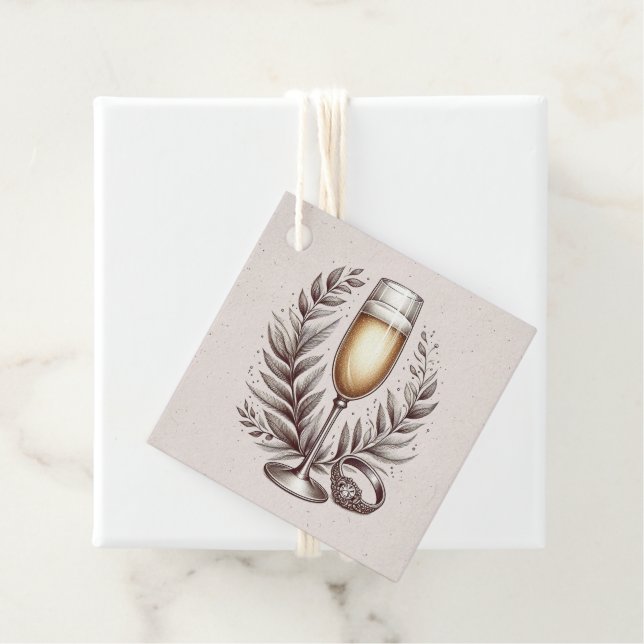 Etiquetas Para Recuerdos Mimosas y Matrimonio (In situ)