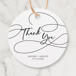 Etiquetas Para Recuerdos Miniatura moderna de escritura de moda "Gracias" B