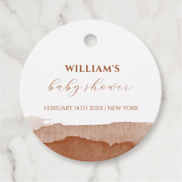 Etiquetas Para Recuerdos Minimal Boho Terracotta Ombre Desierto Baby Shower